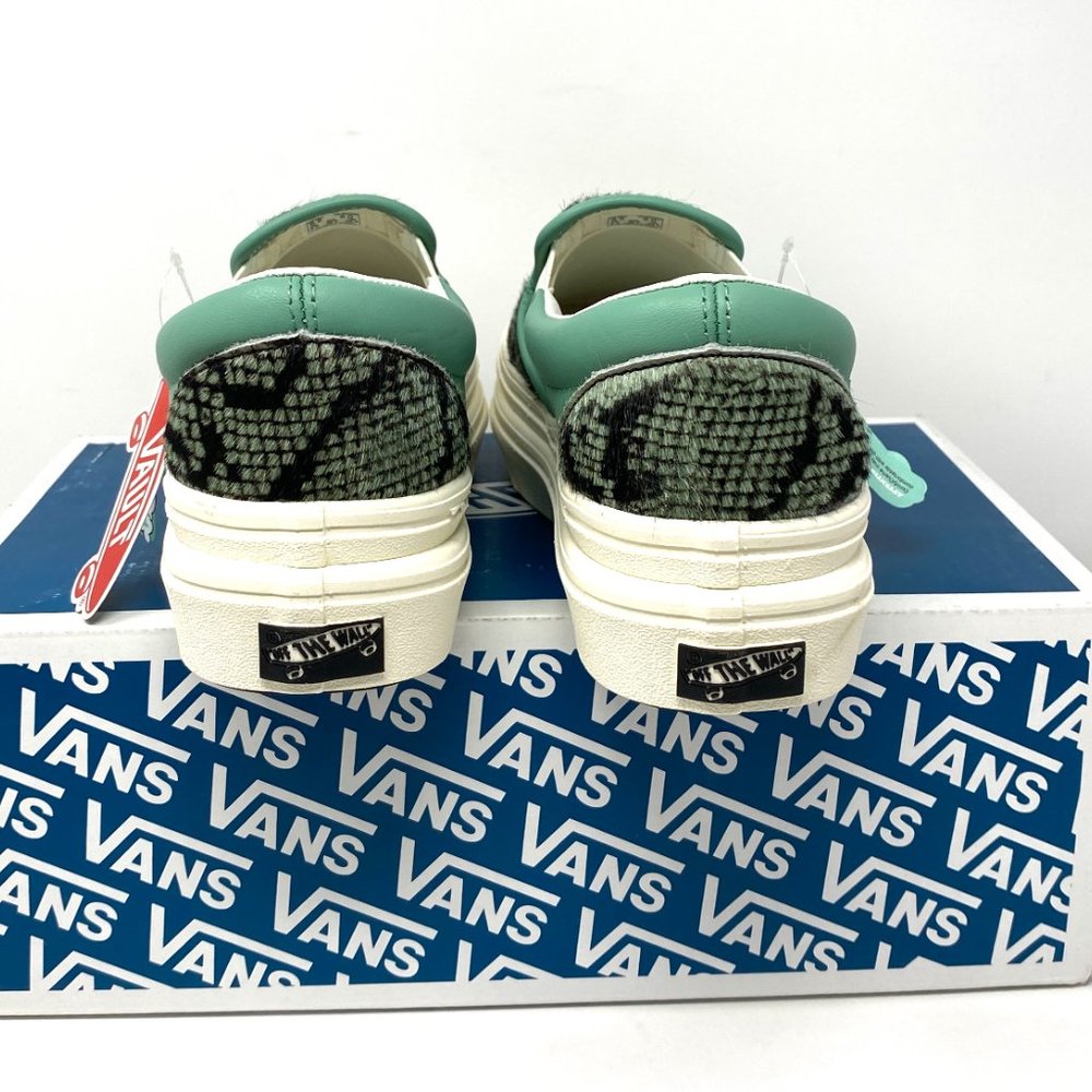 VANS PLATFORM Super Comfy Cush Crème Mint Leather Shoes Low Women's VN0A4U3I26G - Picture 6 of 11
